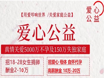南宫捐卵助孕生子 爱心志愿者招募
